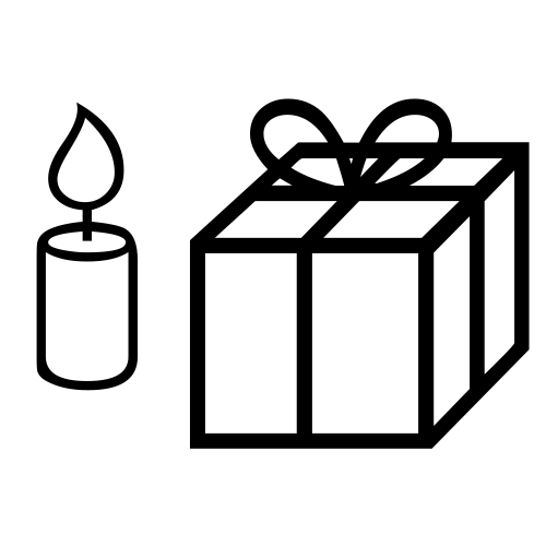 🕯📦 Emoji Domain black and white Symbola rendering